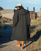 All Weather Sherpa Changing Robe - Fossil Grey with hood