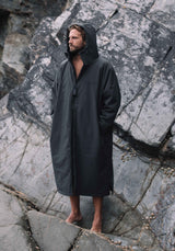Lead_men - All Weather Sherpa Changing Robe - Fossil Grey