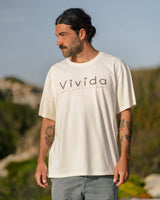 Lead man wearing a Vivida Lifestyle Classic Tee T-Shirt Beach Ivory
