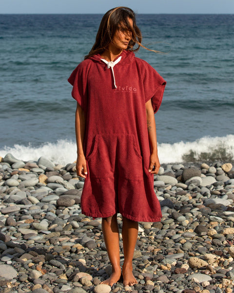 Essential Poncho Towel Changing Robe Rhubarb
