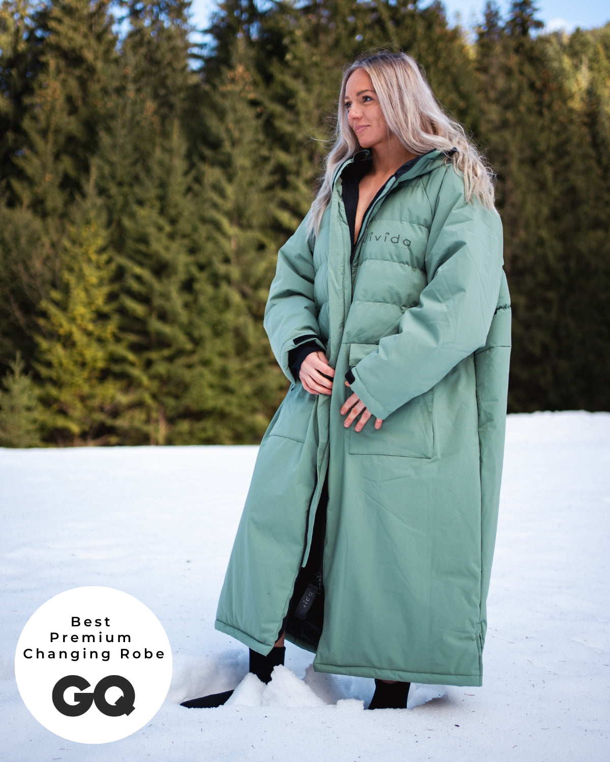Puffer Drying Changing Robe Aventurine Green Vivida Lifestyle