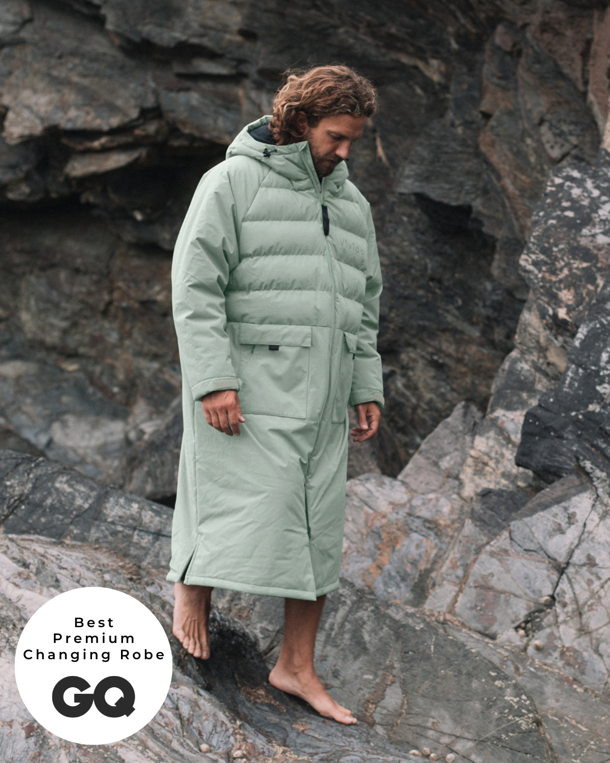 Rocky sand point parka greenish grey