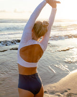 Women of the Sea Surf Rashguard - Ivory Map of Dreams back