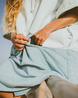 Pockets of a Vivida Original Poncho Towel Changing Robe - Seafoam Green