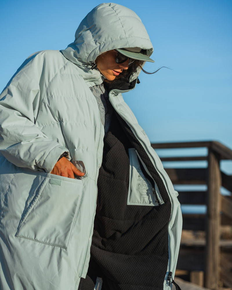 Puffer Drying Changing Robe Matcha Green Vivida Lifestyle