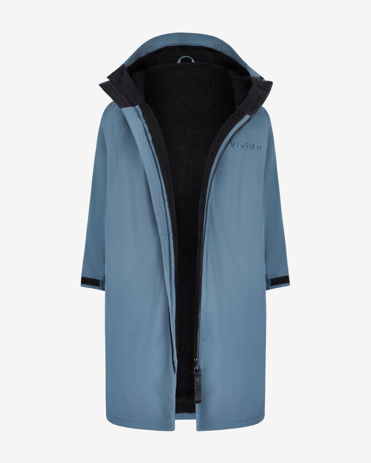 Sherpa Lined Changing Robe - Mineral Blue – Vivida Lifestyle