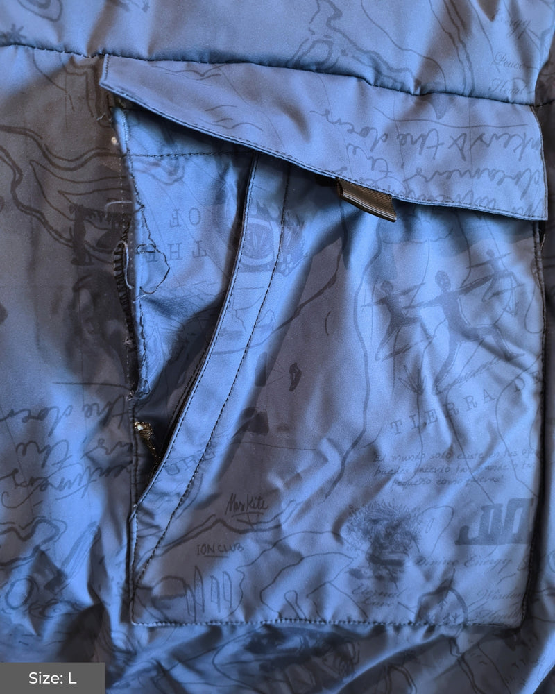 Sample All Weather Puffer Changing Robe - Mid Blue Map of Dreams ...