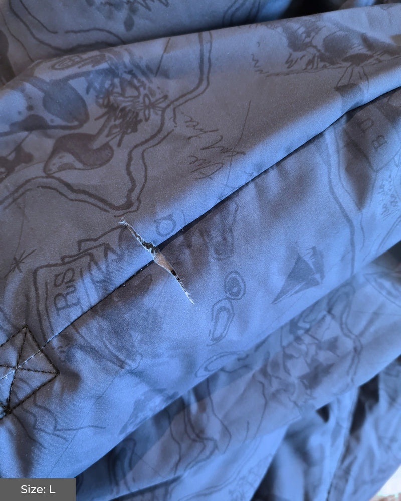 Sample All Weather Puffer Changing Robe - Mid Blue Map of Dreams ...