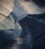 Ocean-inspired Coastal Navy and Mineral Blue poncho towel colour palette