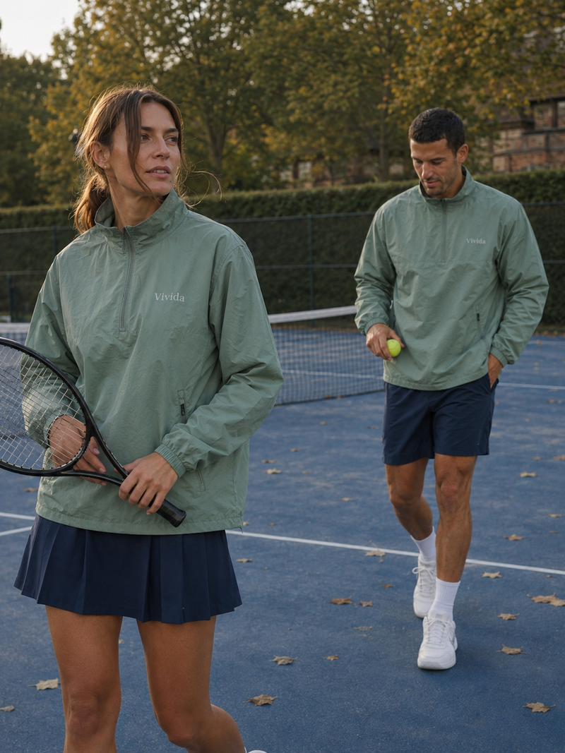 Anywhere Lightweight Half-Zip Jacket | Mineral Green – Vivida