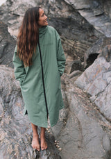 Lead_women - weatherproof changing robe sherpa Green