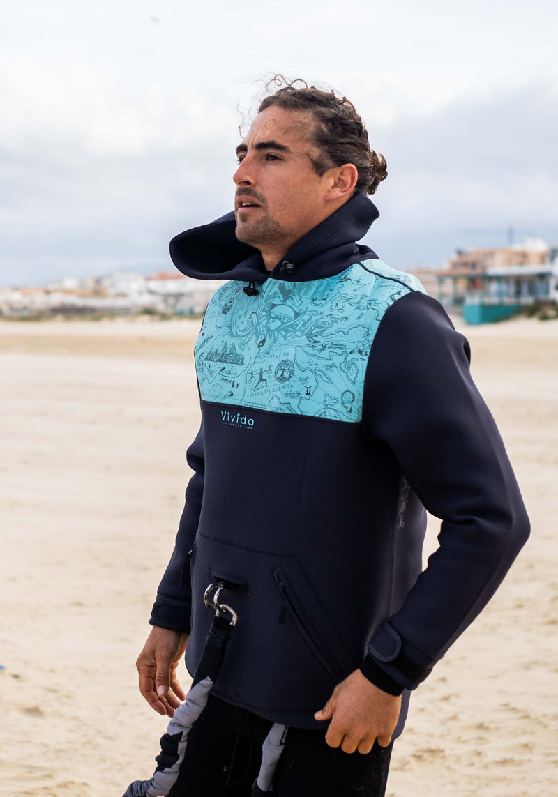 Neptune Neoprene Hoodie Graphite Map of Dreams Vivida Vivida Lifestyle