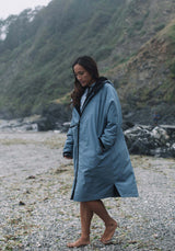 Imperfect All Weather Sherpa Changing Robe - Mineral Blue