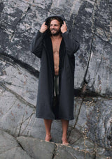Lead_men2 - All Weather Sherpa Changing Robe - Fossil Grey