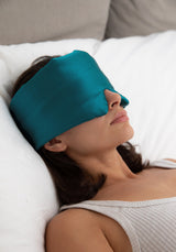 Silk Blackout Eye Mask - Pacific Teal