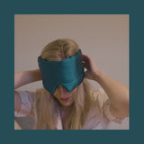 Silk Blackout Eye Mask - Pacific Teal